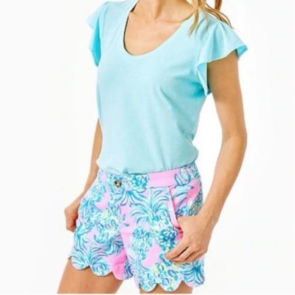 Lilly Pulitzer Buttercup Stretch Short Pelican Pink Beat The Heat - Picture 5 of 7